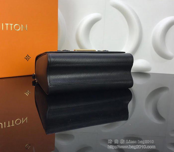 路易威登LV女包 頂級原單 M53762黑 2019年春夏 高定系列 Twist中號手袋 鑲綴別致圖案 鏈條肩背 斜挎包  ydh2685